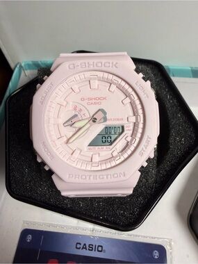 Casio G-Shock Light Pink Resin Analog-Digital Watch